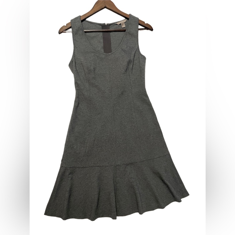 Banana Republic Gray Sheath Mini Dress Scoop Neck Sleeveless